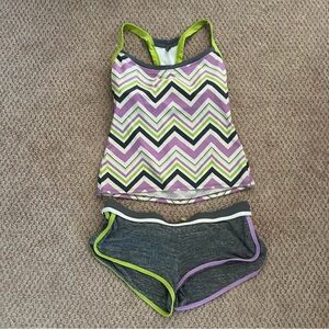 Swim two piece striped multicolor
